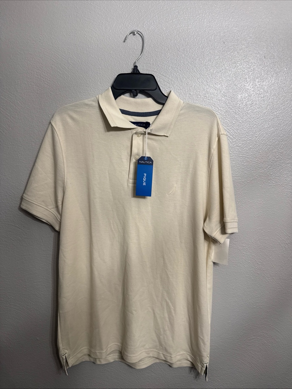 Nautica Men’s Cream Short-Sleeve Polo
